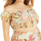 GUESS Polina Estampada Cropped Top Feminino Verde Tamanho X-S