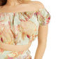 GUESS Polina Estampada Cropped Top Feminino Verde Tamanho Médio