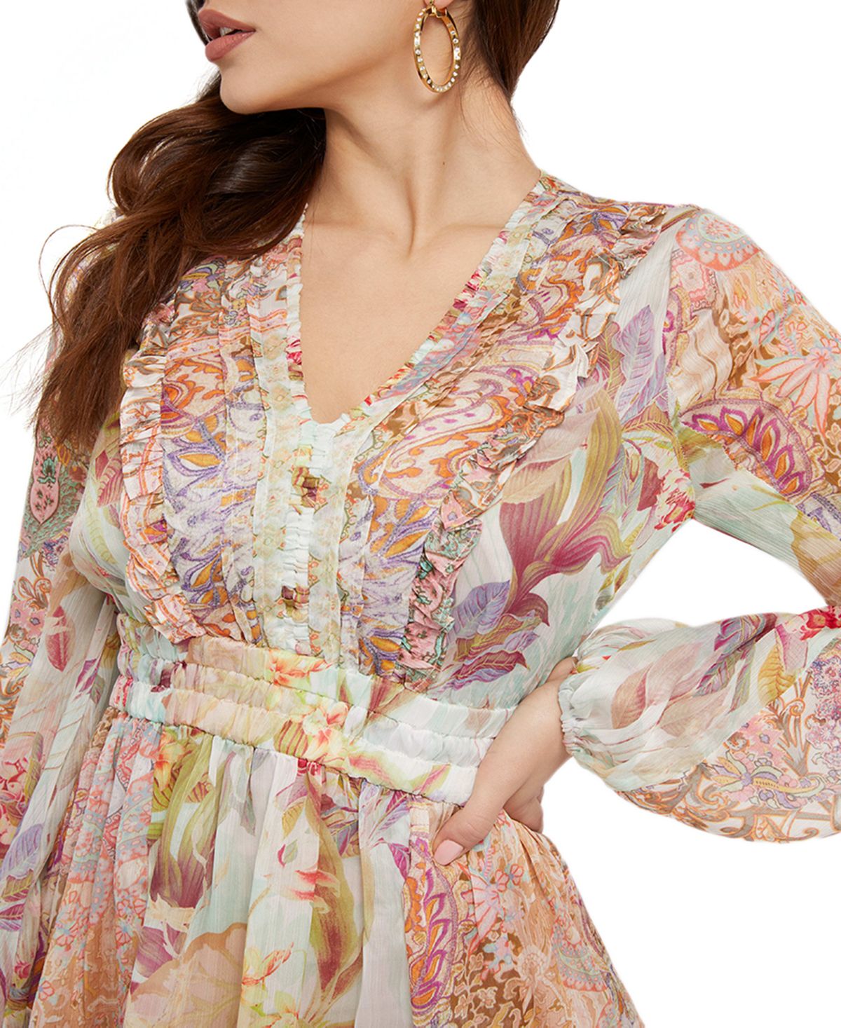 Vestido Primrose Feminino GUESS Amarelo Tamanho X-Grande