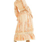 Vestido longo feminino GUESS manga comprida Laurel marrom tamanho pequeno