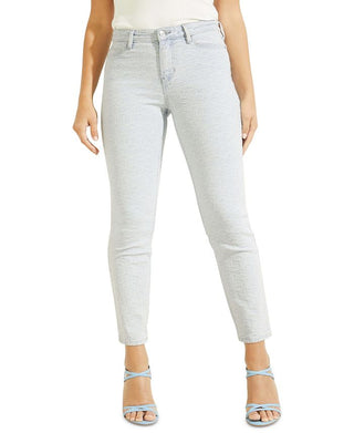 Calça jeans skinny GUESS feminina 1981 de cintura alta, azul, tamanho 25