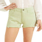 Shorts bordados femininos GUESS 1981, verde, tamanho 29