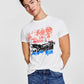 Camiseta gráfica Cruisin masculina GUESS, branca, tamanho XX-G