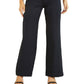 Calça jeans feminina estilo palazzo, cintura alta, perna larga, azul, tamanho 25x32