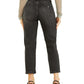 Calça jeans feminina GUESS de cintura alta, preta, tamanho 30x27