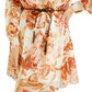 Vestido GUESS Feminino Morgane Floral Print com Cinto em Chiffon Branco Tamanho Médio