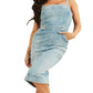 Vestido jeans justo feminino GUESS Uma, tamanho Poipu, tamanho X-S