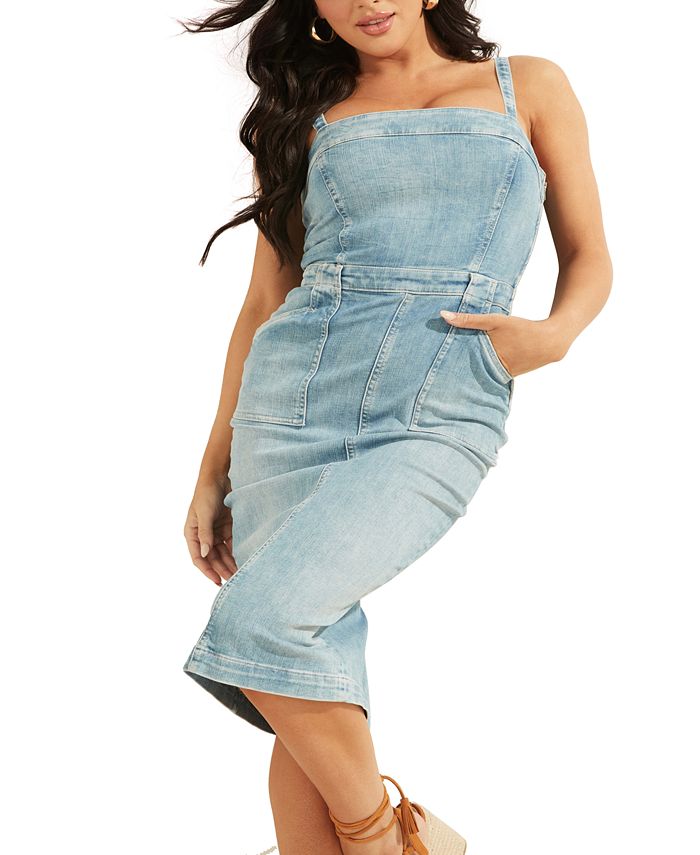 Vestido jeans justo feminino GUESS Uma, tamanho Poipu, tamanho X-S