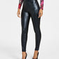 Leggings GUESS Priscilla de couro sintético feminino, preta, tamanho médio