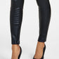 Leggings GUESS Priscilla de couro sintético feminino, preta, tamanho grande