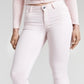 Calça skinny feminina GUESS Sexy Curve de cintura média, rosa, tamanho 26