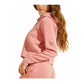 Guess Moletom feminino com capuz e estampa gráfica rosa tamanho XS