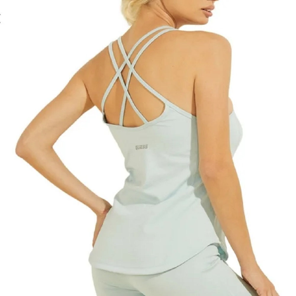 GUESS Avril Tank Top Feminino Azul Tamanho Médio