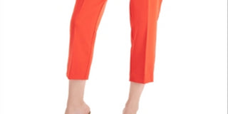 Calça curta com cinto e estampa Hope Cotton da GUESS para mulheres, vermelha, tamanho pequeno