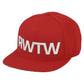 RWTW Logo Roll With The Winner Red Flat Bill Snapback Hat Cap Flag Brand Wining
