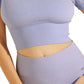 Blusa feminina Guss manga curta sem costura roxa tamanho médio