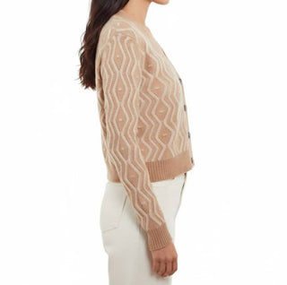 &Isla - Maeve Plaited Cable V-neck Cardigan