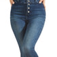 Calça jeans skinny feminina GUESS Conny Button Fly azul tamanho 28