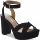 Sandálias sociais femininas Lillah Sun + Stone, pretas, tamanho 8,5 M