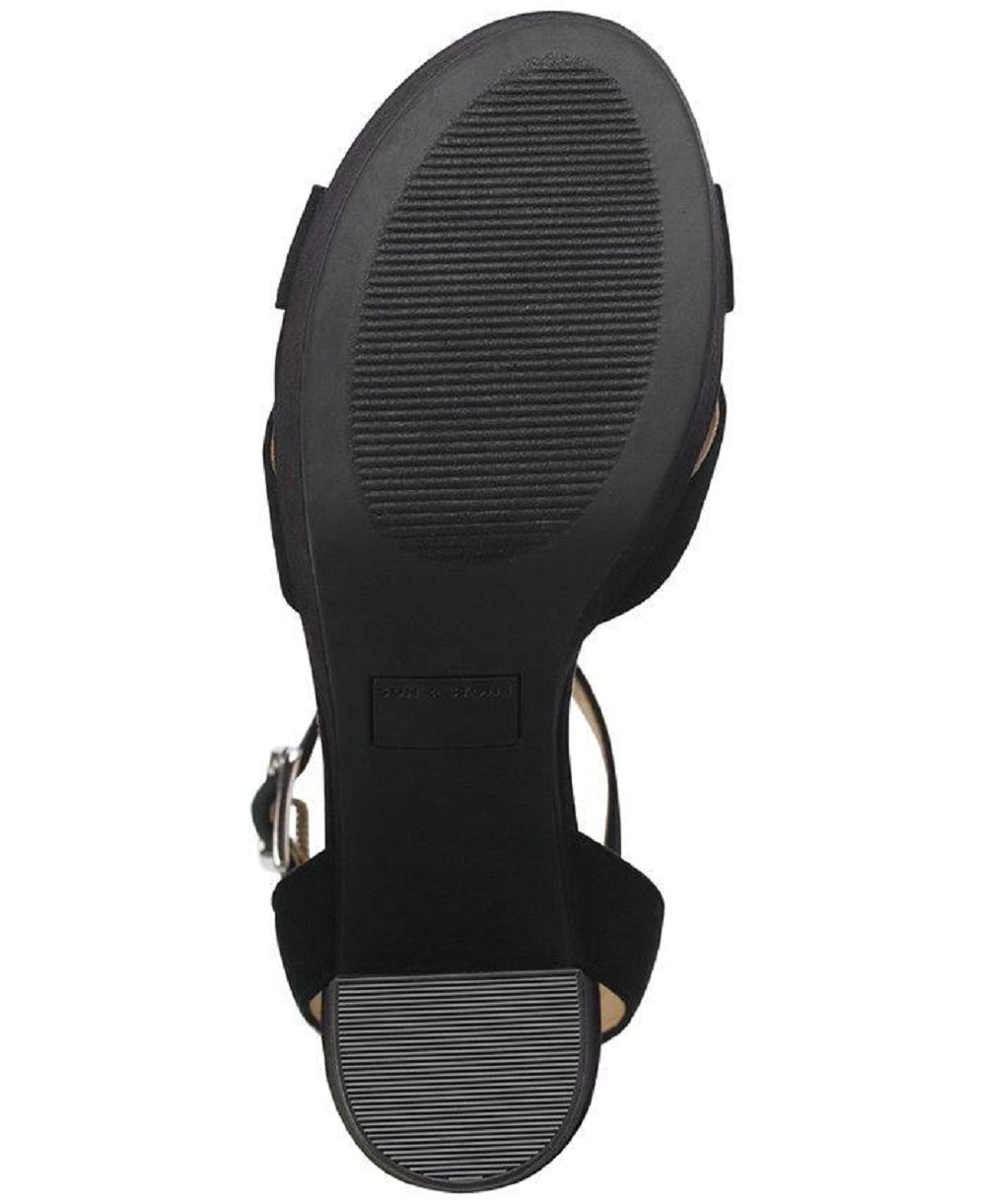 Sandálias sociais femininas Lillah Sun + Stone, pretas, tamanho 8,5 M
