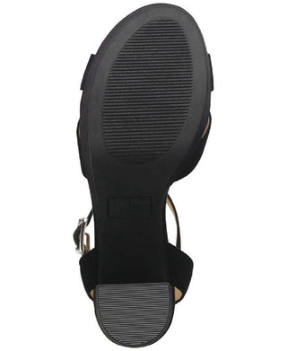 Sandálias sociais femininas Lillah Sun + Stone, pretas, tamanho 8,5 M