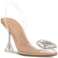 INC International Concepts Scienna Vinyl Slingback Scarpin Feminino Branco Tamanho 8,5 M