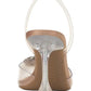 INC International Concepts Scienna Vinyl Slingback Scarpin Feminino Branco Tamanho 8,5 M