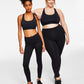 ID Ideology Leggings femininas de cintura alta com bolso lateral e comprimento 7/8, pretas, tamanho 2X