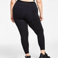 ID Ideology Leggings femininas de cintura alta com bolso lateral e comprimento 7/8, pretas, tamanho 2X