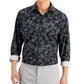 Camisa social masculina Alfani Regular Fit com elasticidade em 4 direções, preta, tamanho 14-14 1/2 32-33