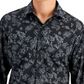Camisa social masculina Alfani Regular Fit com elasticidade em 4 direções, preta, tamanho 14-14 1/2 32-33