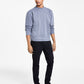 INC International Concepts Masculino Regular Fit Garment Dyed Moletom com Gola Simulada Cinza Tamanho X-G