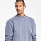 INC International Concepts Masculino Regular Fit Garment Dyed Moletom com Gola Simulada Cinza Tamanho X-G