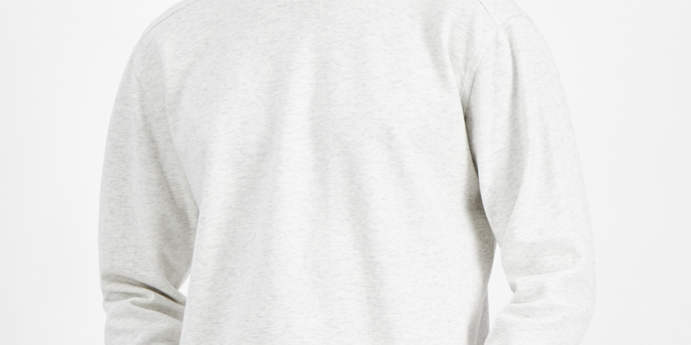 INC International Concepts Masculino Regular Fit Garment Dyed Moletom com Gola Simulada Cinza Tamanho X-G