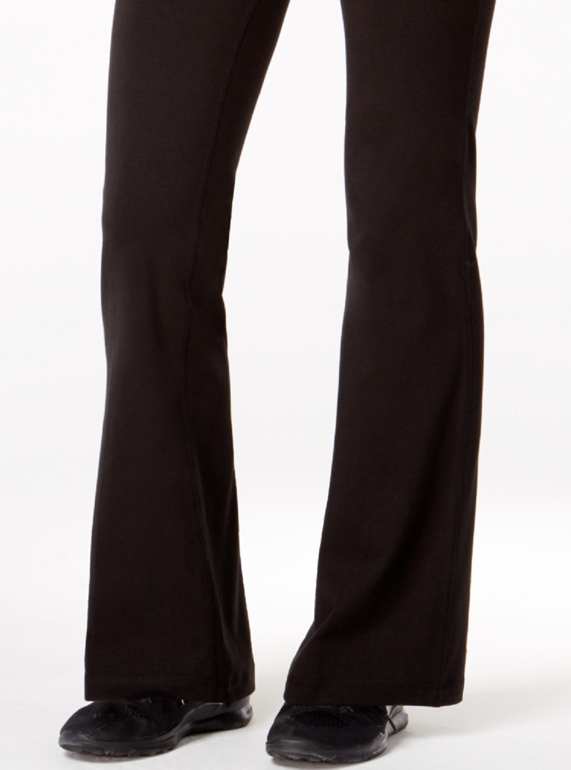 Calça feminina ID Ideology Essentials Flex Stretch Bootcut Yoga, comprimento total, preta, tamanho grande