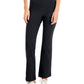 Leggings femininas estilo bootcut para ioga, pretas, tamanho pequeno e grande