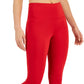 ID Ideology Leggings femininas de compressão, cintura alta, bolso lateral, comprimento 7/8, vermelho, tamanho grande