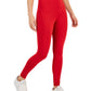 ID Ideology Leggings femininas de compressão, cintura alta, bolso lateral, comprimento 7/8, vermelho, tamanho grande