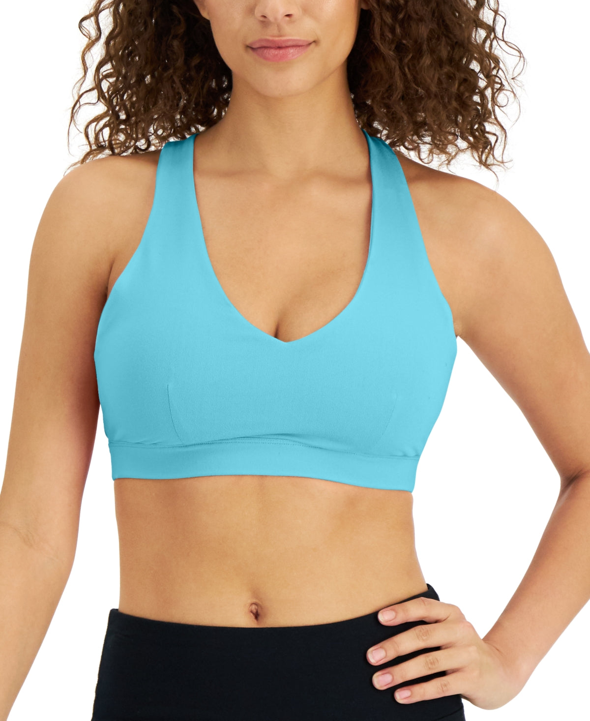 Sutiã esportivo feminino ID Ideology de baixo impacto, azul, tamanho pequeno