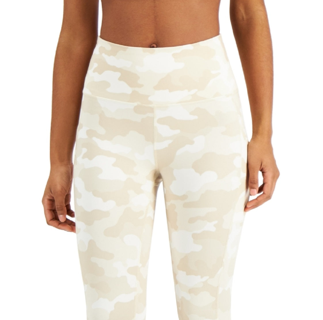 ID Ideology Leggings de compressão ativas femininas 7/8 no tornozelo, marrom, tamanho pequeno