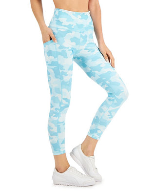 ID Ideology Leggings de compressão femininas Active 7/8 no tornozelo, azul, tamanho médio