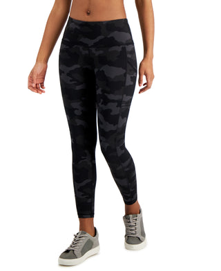 ID Ideology Leggings de compressão ativas femininas 7/8 pretas