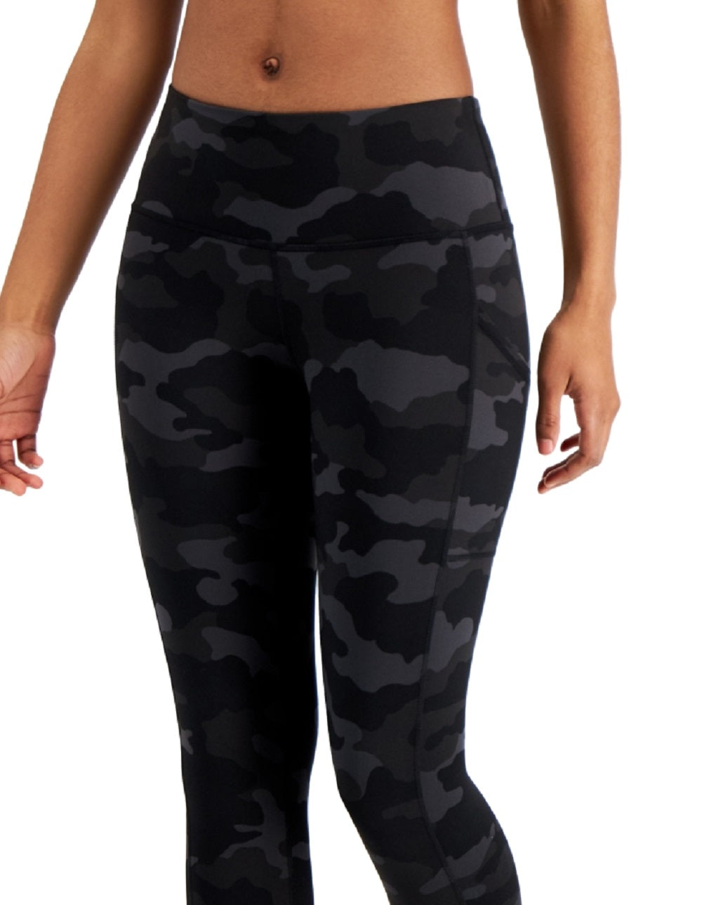 ID Ideology Leggings de compressão ativas femininas 7/8 pretas