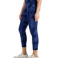 ID Ideology Leggings femininas de compressão geométrica com bolso lateral 7/8, tamanho GG, azul