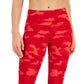 ID Ideology Leggings Capri de Compressão Feminina com Estampa Camuflada Vermelha Tamanho X-G