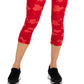 ID Ideology Leggings Capri de Compressão Feminina com Estampa Camuflada Vermelha Tamanho X-G