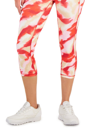 ID Ideology Leggings femininas de compressão com bolso lateral, vermelhas