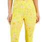 ID Ideology Leggings Cropped Ativas de Compressão Femininas Amarelas Tamanho X-P