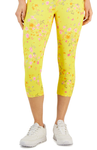 ID Ideology Leggings Cropped Ativas de Compressão Femininas Amarelas Tamanho X-P