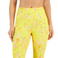 ID Ideology Leggings Cropped Ativas de Compressão Femininas Amarelas Tamanho Grande